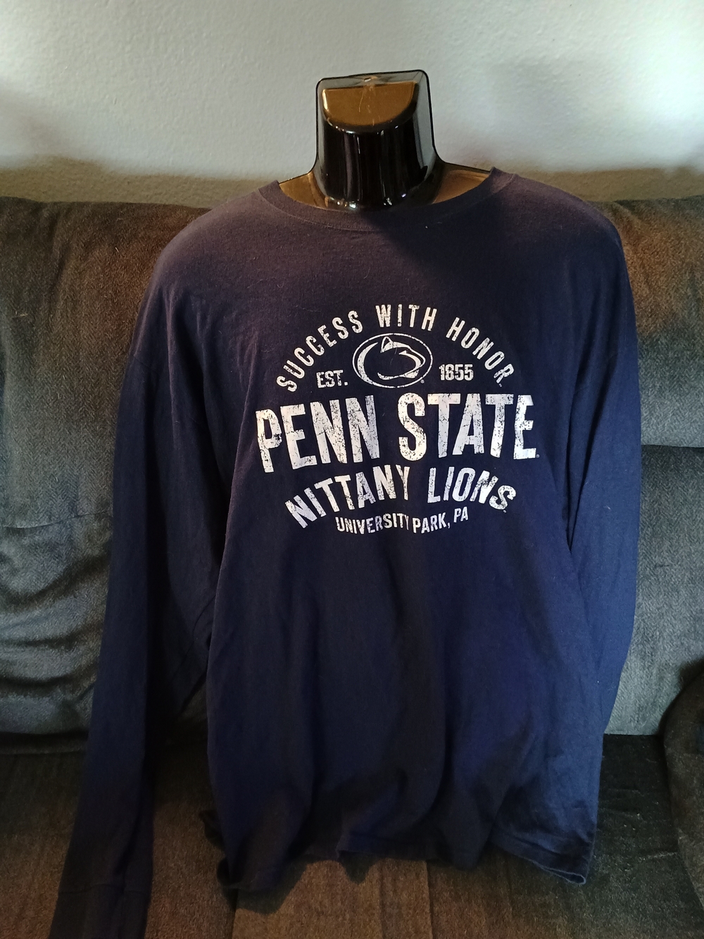 Penn State Nittany Lions Shirt 2XL Russell Athletic Navy Long Sleeve PSU